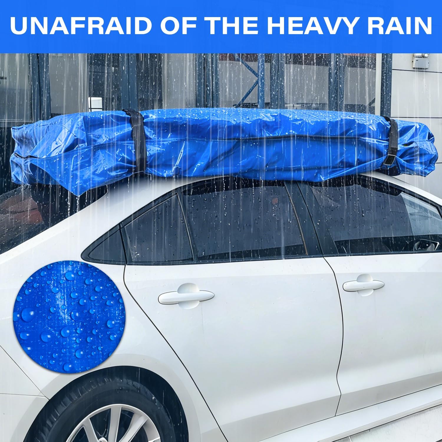 Mattress Bags for Moving and Storage,Queen Size,with Adjustable Adhesive Straps,8 Handles,Strong Zipper,Heavy Duty & Waterproof & Dust Proof,Reusable Mattress Protector Covers,Blue