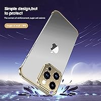 Vista 4 de Losin Funda compatible con iPhone 14 Pro con protector de lente de cámara, metal de aluminio, sin marco, diseño sin bordes, delgada y ligera, a