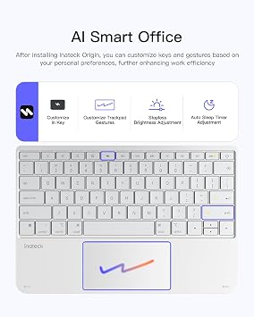 Inateck for iPad Air 13 Case with Keyboard, Slim Design, Large Trackpad
