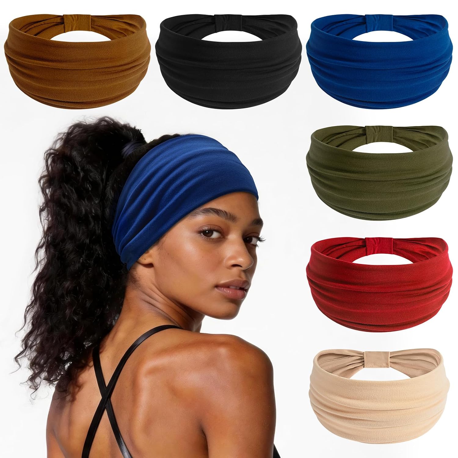 Soft Knotted Hair Bands - Non Slip Headbands for Women
