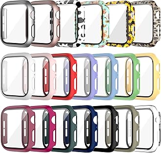20 Pack Case for Apple Watch 42mm Series 3/2/1 with Tempered Glass Screen Protector, Haojavo Full Hard PC Ultra-Thin Scratch Resistant Bumper HD Protective Cover for iWatch Accessories
