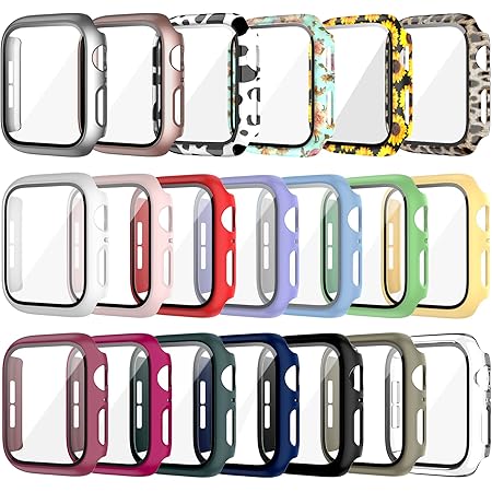 20 Pack Case for Apple Watch 42mm Series 3/2/1 with Tempered Glass Screen Protector, Haojavo Full Hard PC Ultra-Thin Scratch Resistant Bumper HD Protective Cover for iWatch Accessories