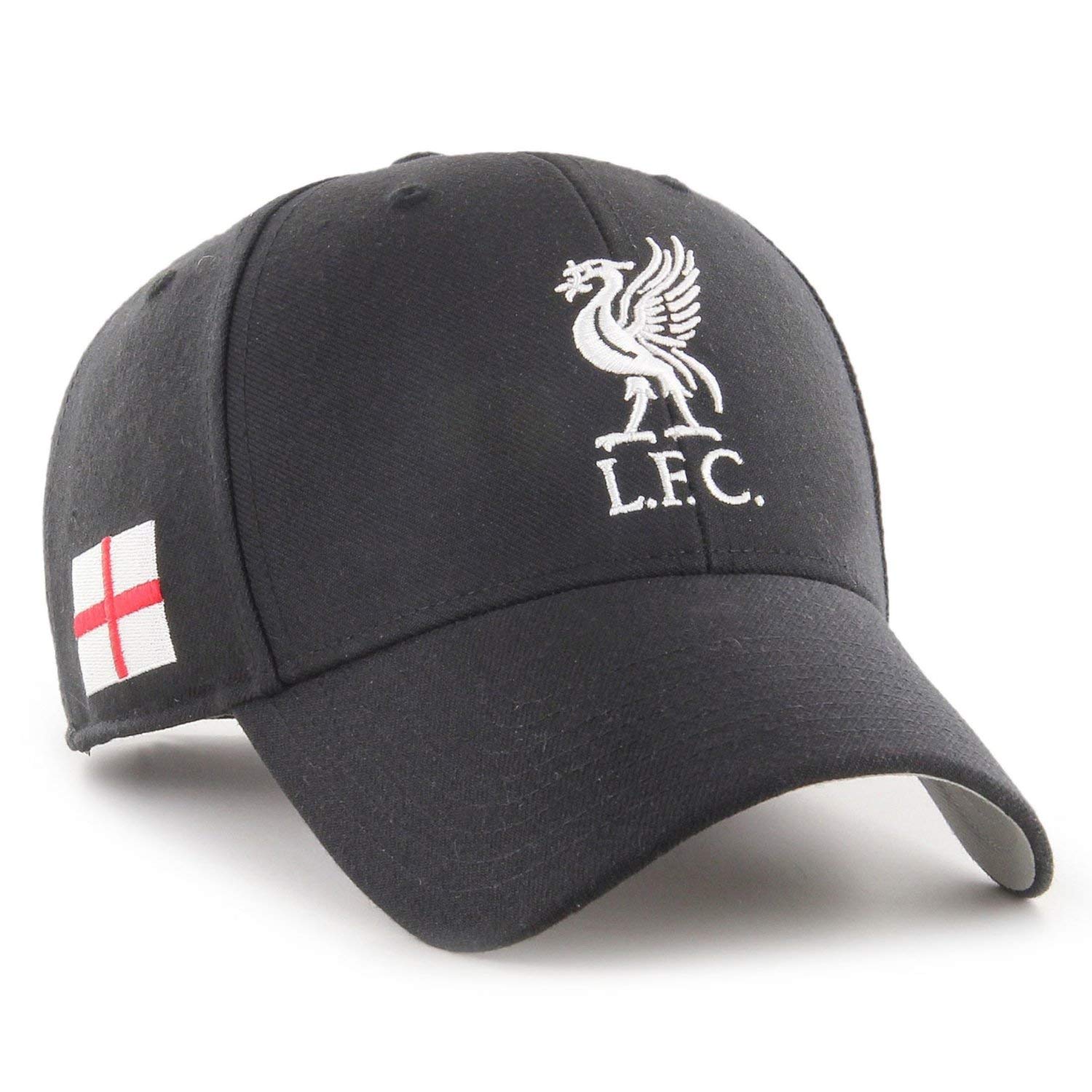 '47 Brand Unisex EPL Liverpool Fc England Sure Shot MVP Baseball Cap, Black, One Size
