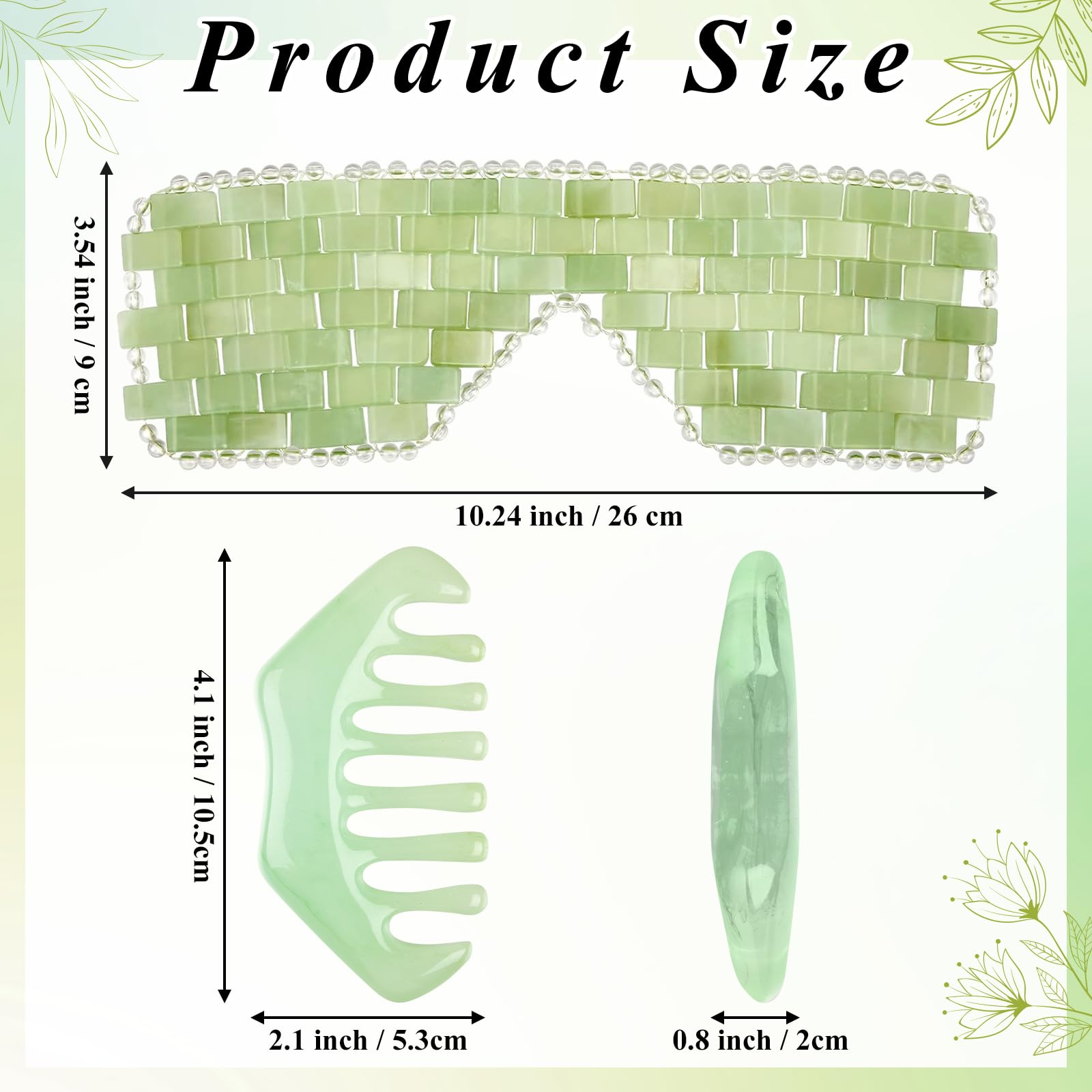 Jade Cooling Eye Mask and Scalp Massage Comb Set