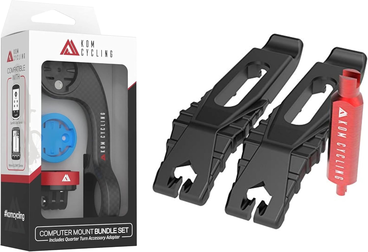 KOM Cycling CM06CK Computer Mount Bundle(Carbon) + Tubeless Tire Lever Set