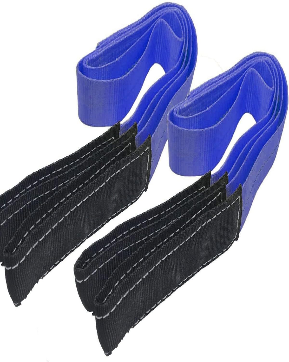 Pasek holowniczy 2 x 15 cm ze wzmocnionymi pętlami, lina do odzyskiwania pojazdu, pasek do odzyskiwania pojemności 8,2 kg, niebieski