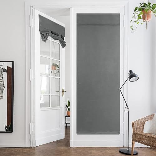 Miniatura 1 de HOMEIDEAS - Cortinas opacas para puerta francesa, cortinas de privacidad para ventana delantera, persianas con aislamiento térmico para dormitorio,