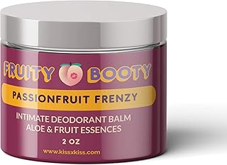 Fruity Booty - Intimate Odor Neutralizing Balm - Immediate Smell Protection for Your Butt, Bikini Zone, Balls, etc. - Natural Leave-On Formula with Aloe & Fruit Essences (Passion Fruit)