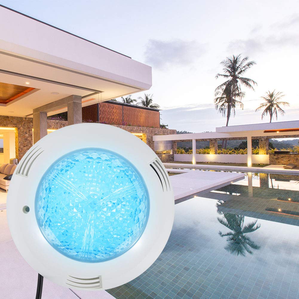 Lumière sous-marine LED RVB IP68 ÉCLAIRAGE DE PISCINE IMPERMÉABLE Tension sûre Installation facile pour les raccords de piscine standard (RVB)