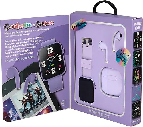 Miniatura 6 de Armitron Connect Boom Smartwatch y auriculares, rastreador de salud y fitness, modos deportivos, resistente al agua y más