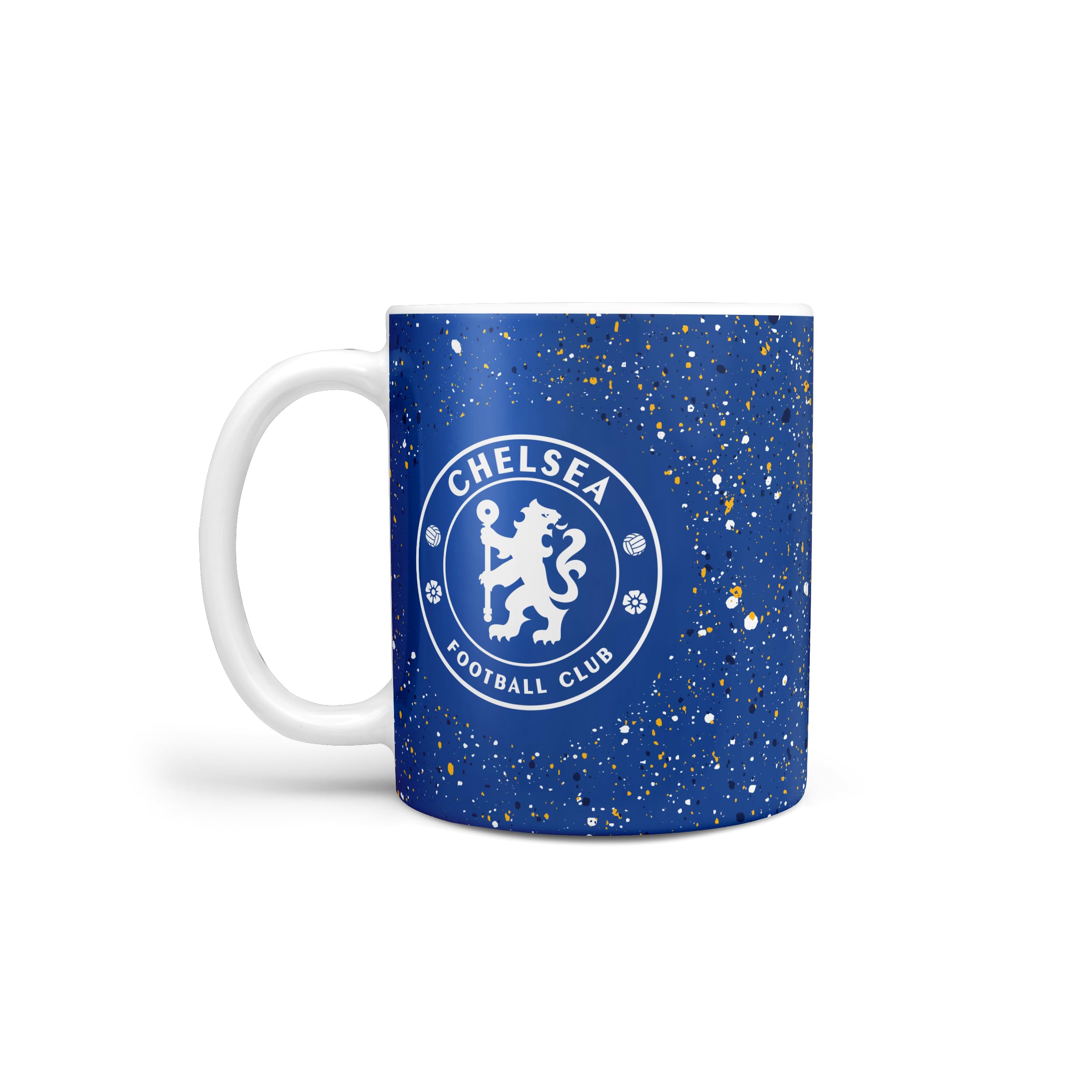 FOCO Premier League International Championship Ligue 1 Football Fan Paint Splatter Coffee Tea 375ml Mug (Chelsea FC)