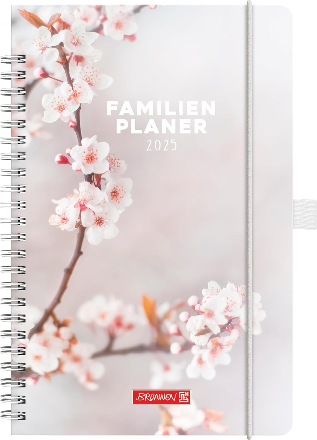 BRUNNEN Book Calendar Family Planner (2025) "Blossom", 2 Pages = 1 Week, A5, 192 Pages, Hardcover, Colourful
