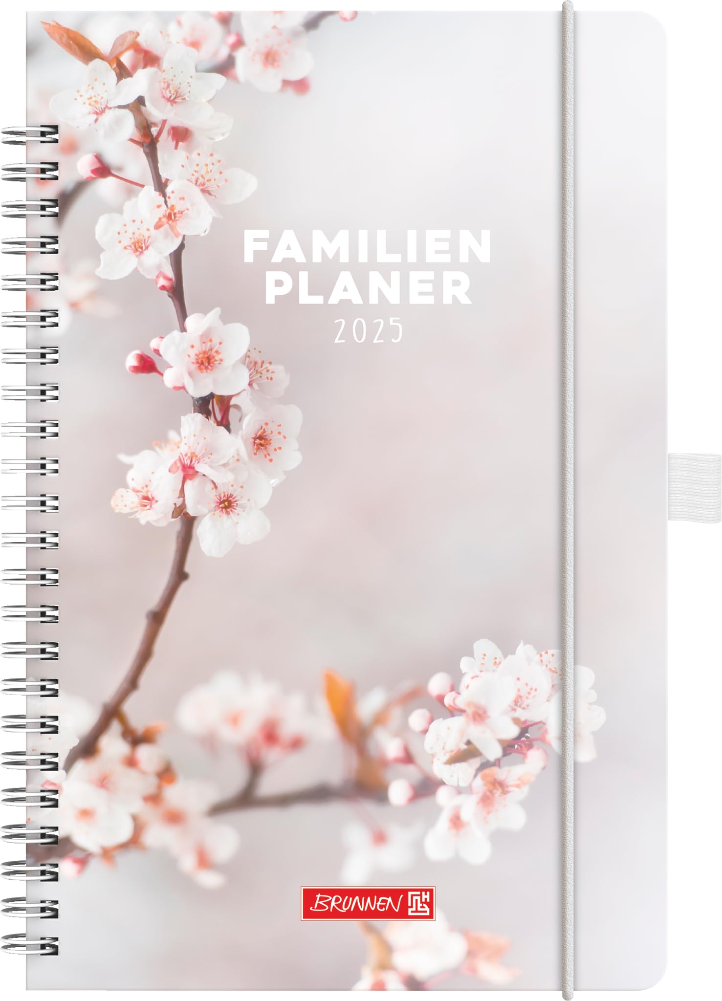 BRUNNEN Book Calendar Family Planner (2025) "Blossom", 2 Pages = 1 Week, A5, 192 Pages, Hardcover, Colourful