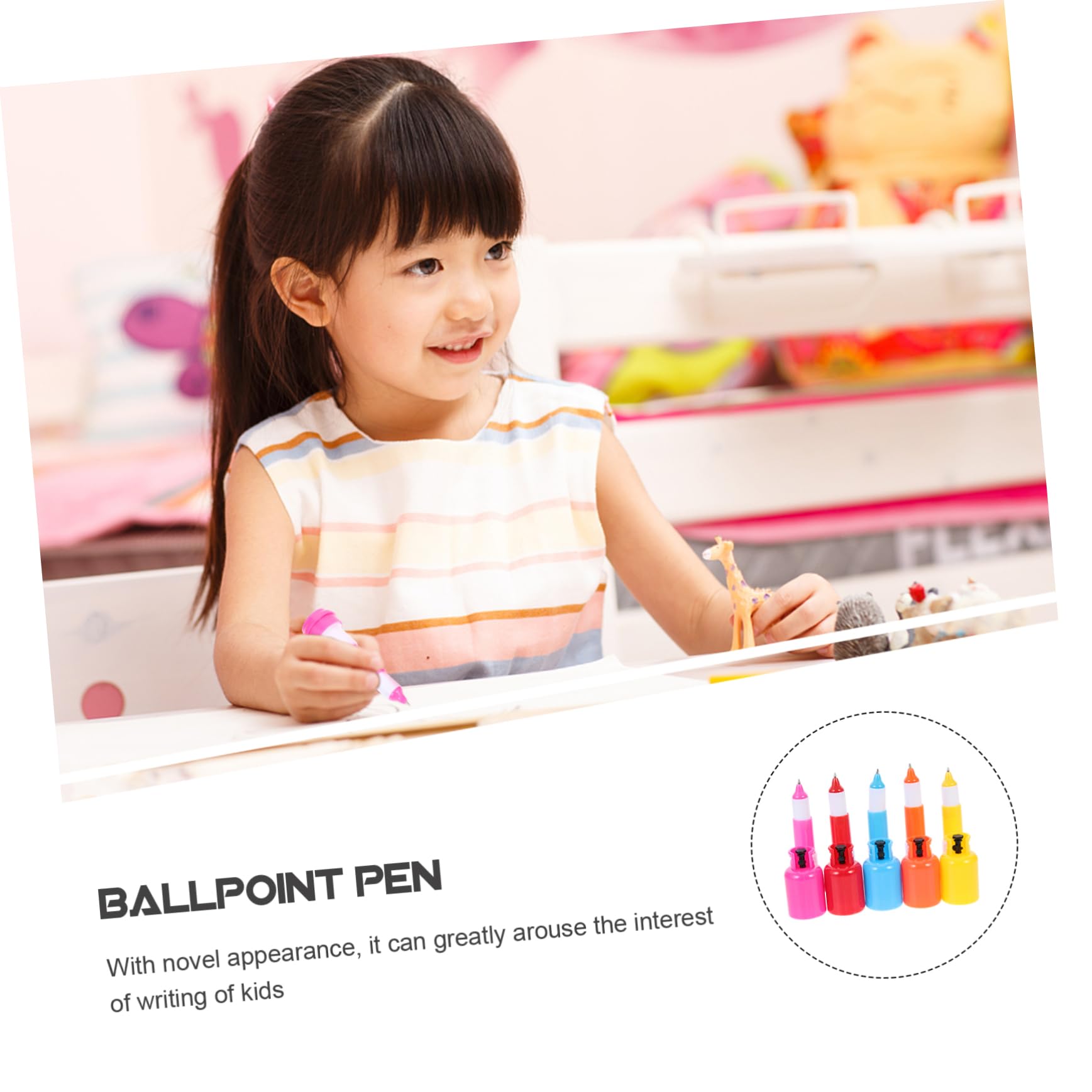 VILLCASE 4 Set Penna A Sfera Per Serbatoio Di Gas Punto Evidenziatori Gel Prodotto Gadget Multi Agitarsi Penne A Sfera Portatili Comode Mini Penne Comode Penne A Sfera Plastica 18 Pezzi * 4