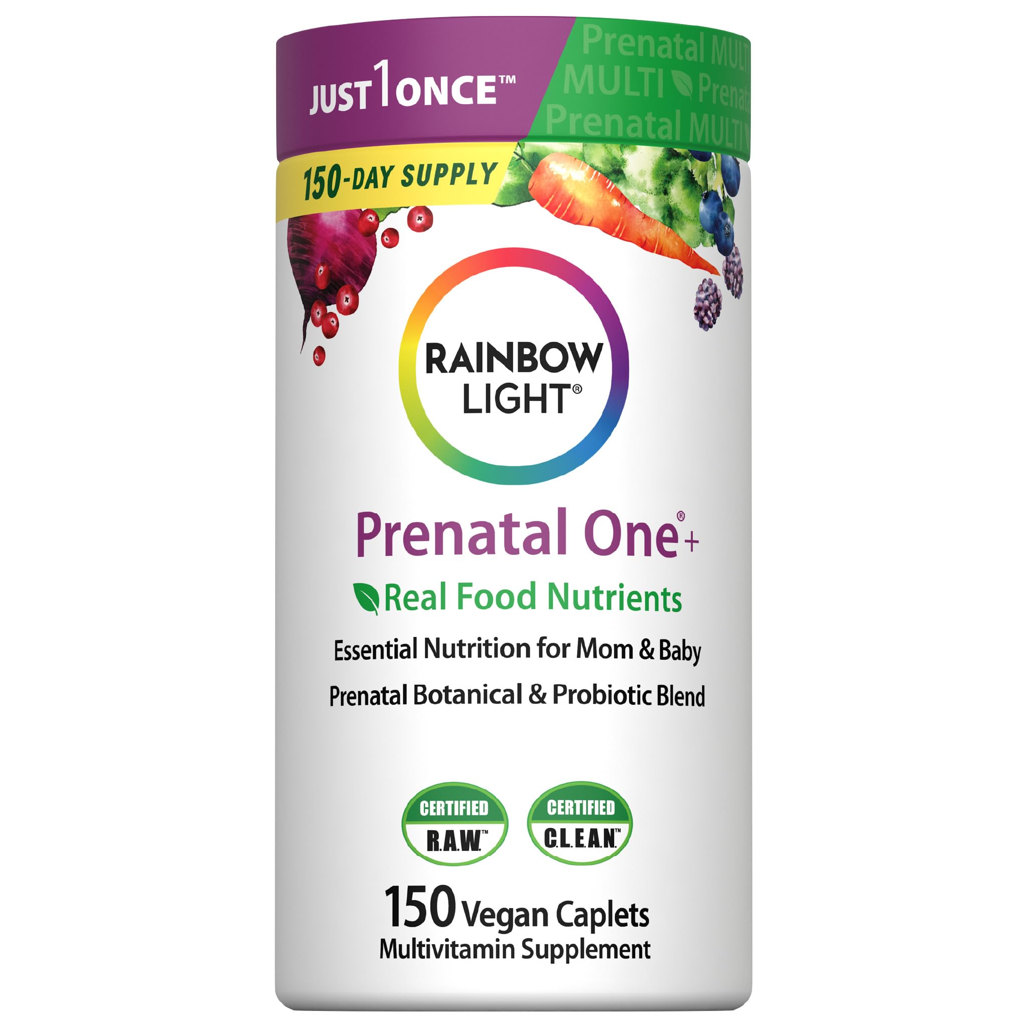 Rainbow Light Prenatal Multivitamin One + for Women with Probiotics