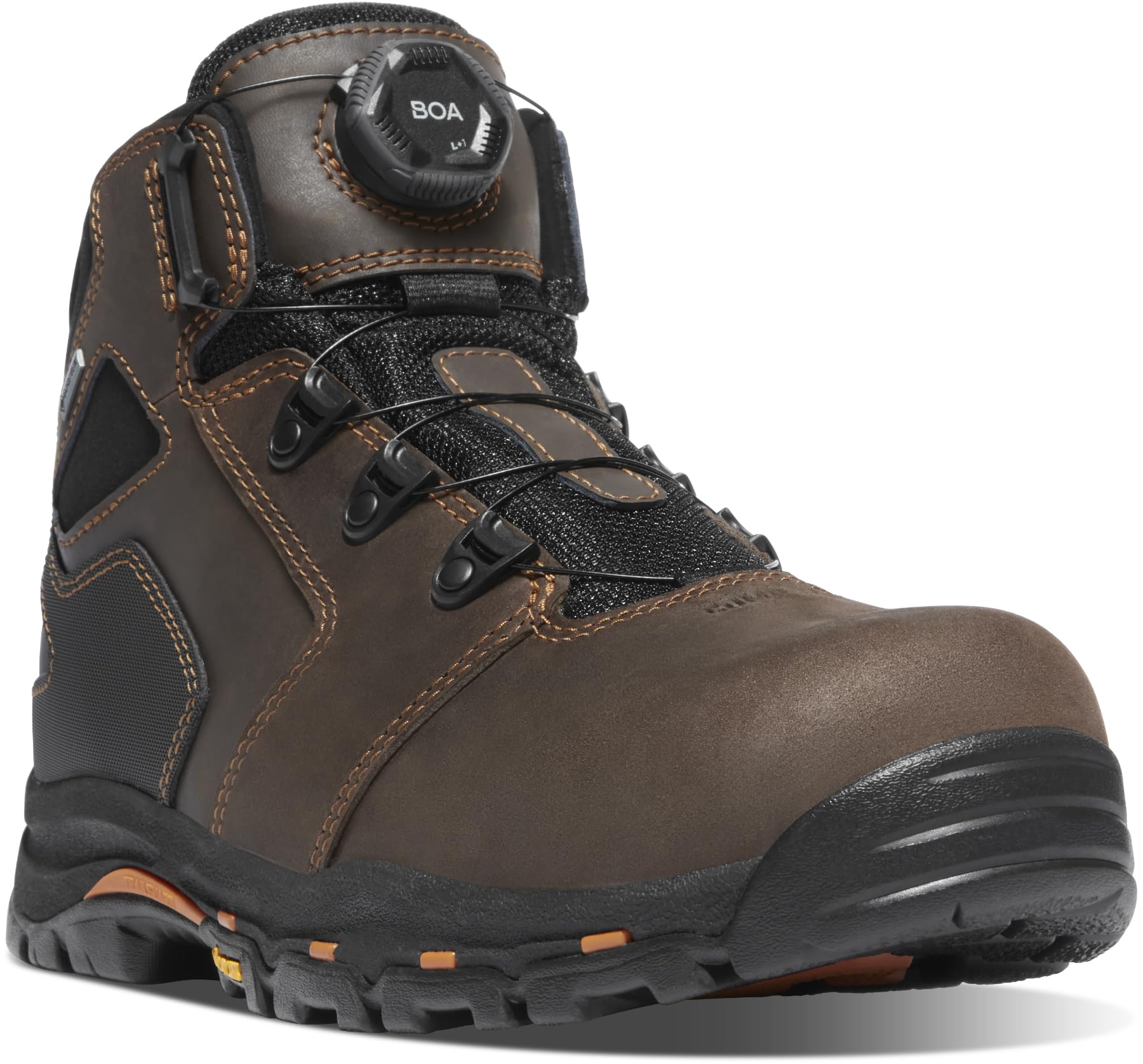Danner Vicious 4.5" Composite Toe Work Boots for Men - Waterproof Gore-Tex Construction Boots - Speed-Lace Composite Work Footwear - Slip-Resistant Vibram Outsole Safety Toe Footwear for Men