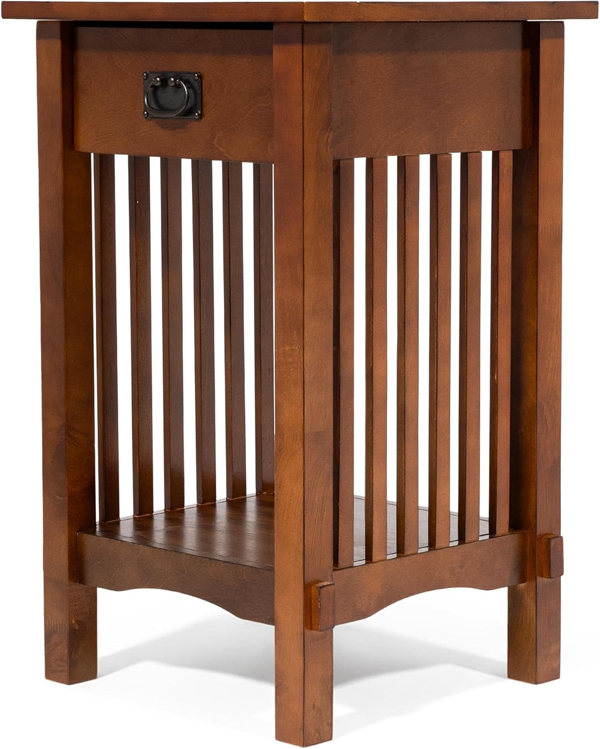 Furniture of America Liverpool 1-Drawer End Table, Antique Oak