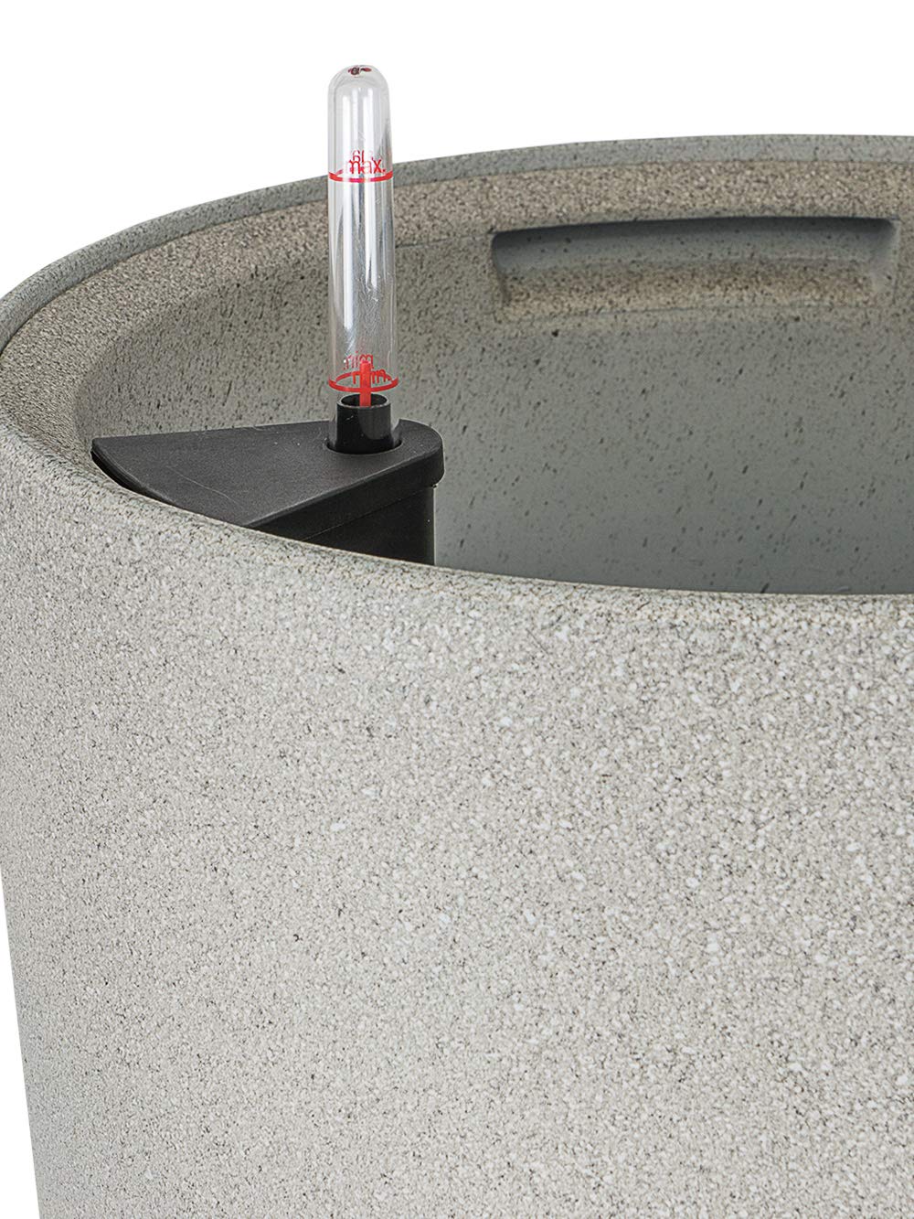 Pflanzwerk® ÖKOSYSTEM Donica na rośliny, z systemem nawadniania, 78 cm, Ø 40 cm, granit, szary, donica na kwiaty do użytku wewnątrz i na zewnątrz, markowa jakość premium