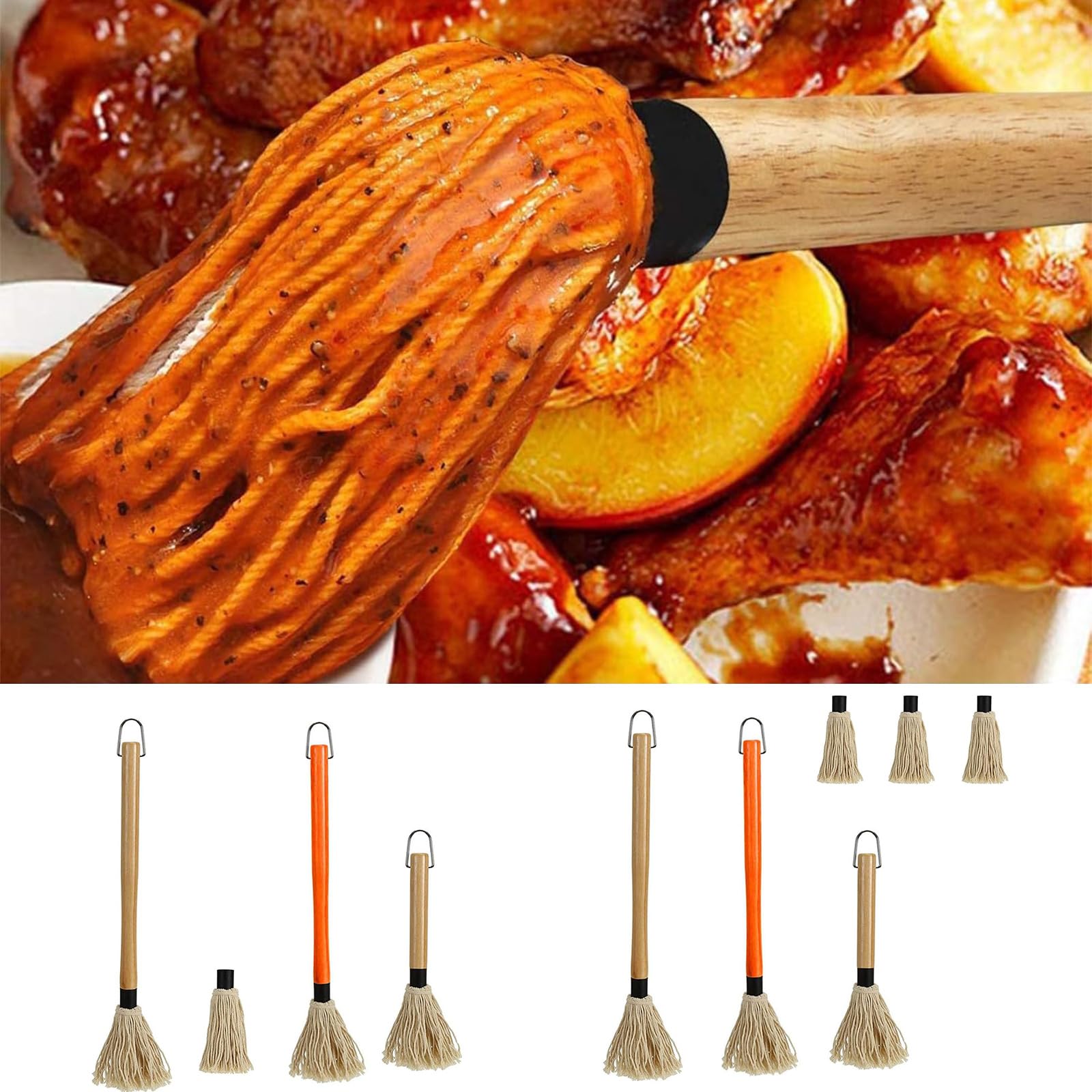 1 Set Pastry Brush With Wood Handle,Grilling Brushes,Wooden Grill Tool Set,BBQ Accessories And Grill Tools,BBQ Brushes For Sauce,camping Essentials For Outdoor Activities