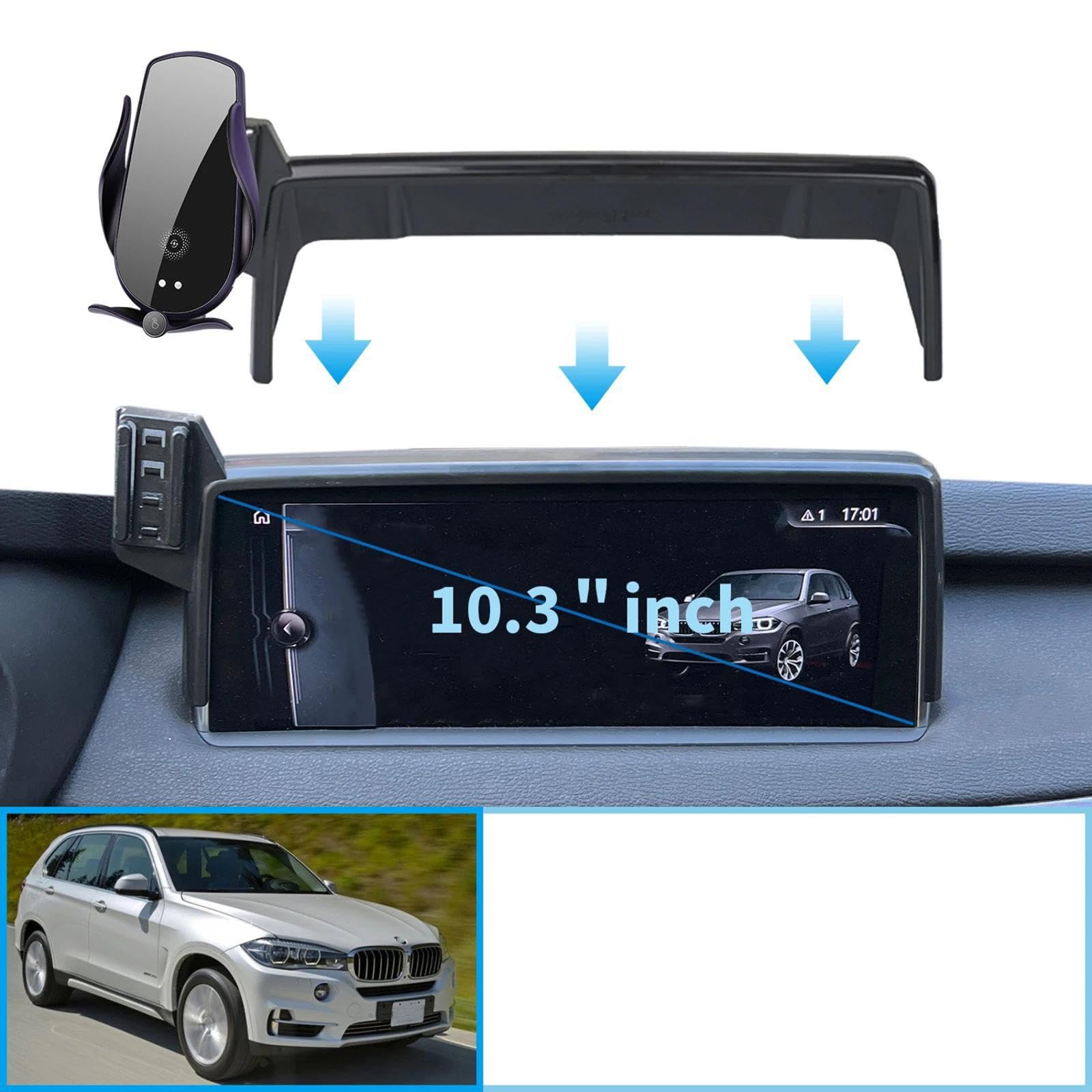 Soporte Móvil Coche para BMW X5 F15 2014-2018, Soporte para teléfono móvil de Coche de 10.3 Pulgadas Soporte de navegación GPS