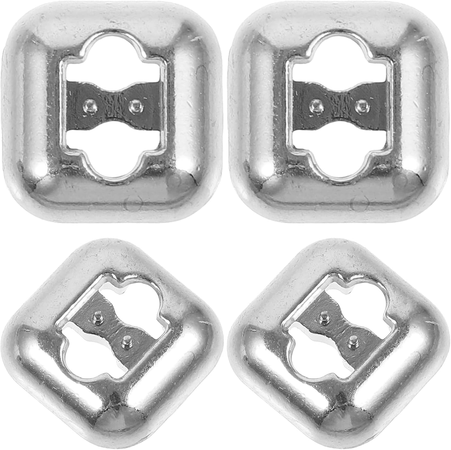 4pcs Metal Shoe Lace Clips No Tie Shoelace Fasteners for Casual Canvas Shoes, Shoelace Tip Ends, Easy DIY Lace Fixer for Sneakers and Travel