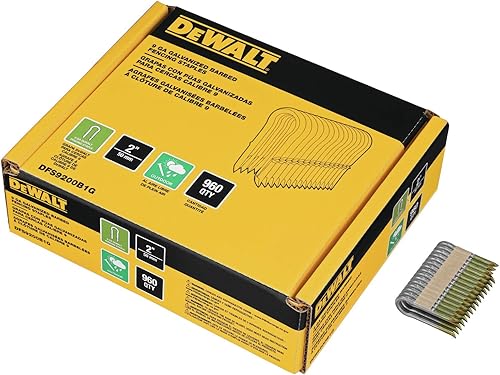 Miniatura 3 de DEWALT DFS9200B1G 2" 9 GA Galvanizado Grapas de Esgrima de Púas