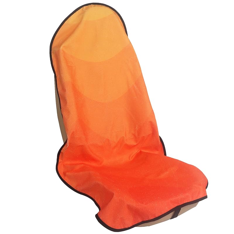 Capa para Banco Dianteiro de Carro LoyaGour em Toalha com Proteção contra Umidade, Laranja, 1 unidade