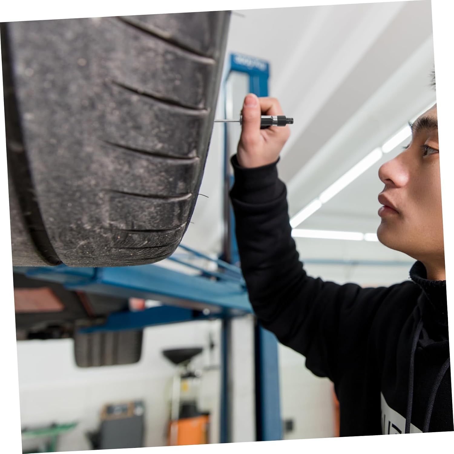 Brake Pad Thickness Gauge Measuring Tool for Vehicle Brake Pad Detection No Disassembly Required