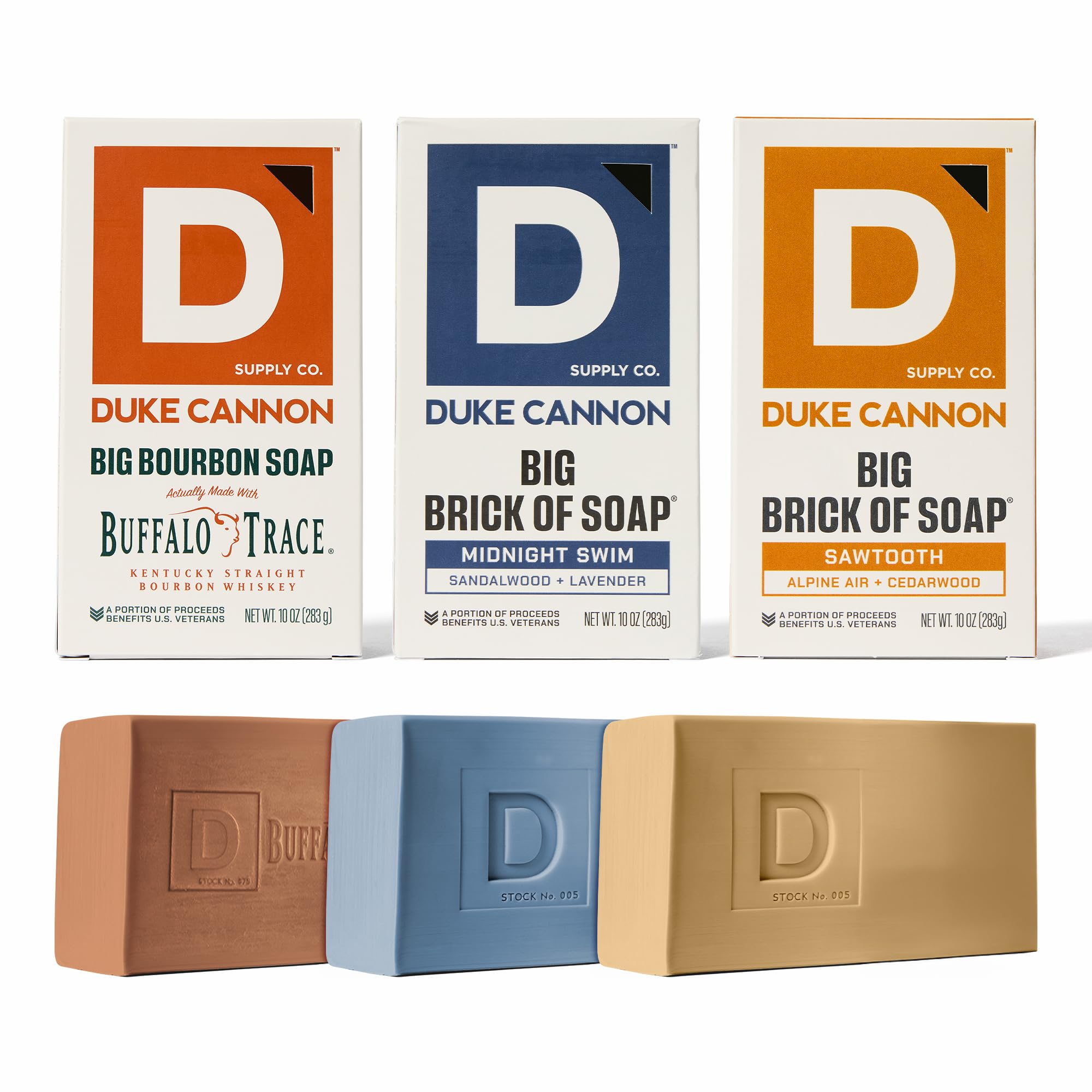 Duke Cannon Supply Co. Extra Large Bar Soap Bundle - Men's Bar Soap with Masculine Scents - American-made soap - All Skin Types - Big Brick of Soap -
