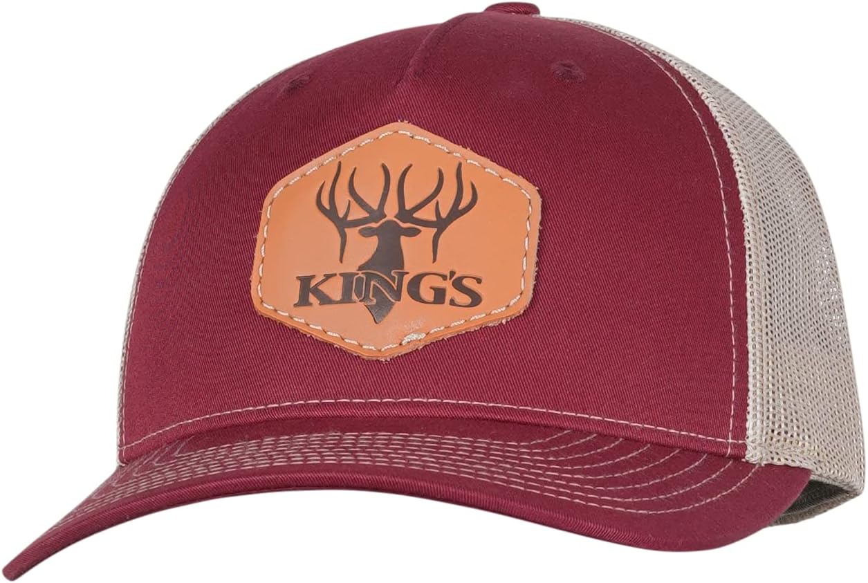 King's Camo Unisex-Adult Leather Trucker Patch Hat