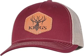 Kings Camo Unisex-Adult Leather Trucker Patch Hat