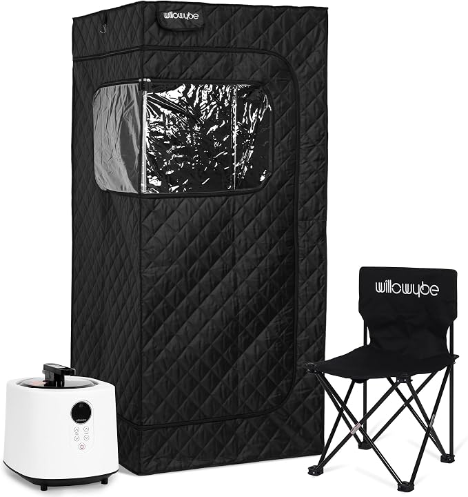 Sauna de vapor portátil con Bluetooth, 4L, control, saco y silla miniatura 7