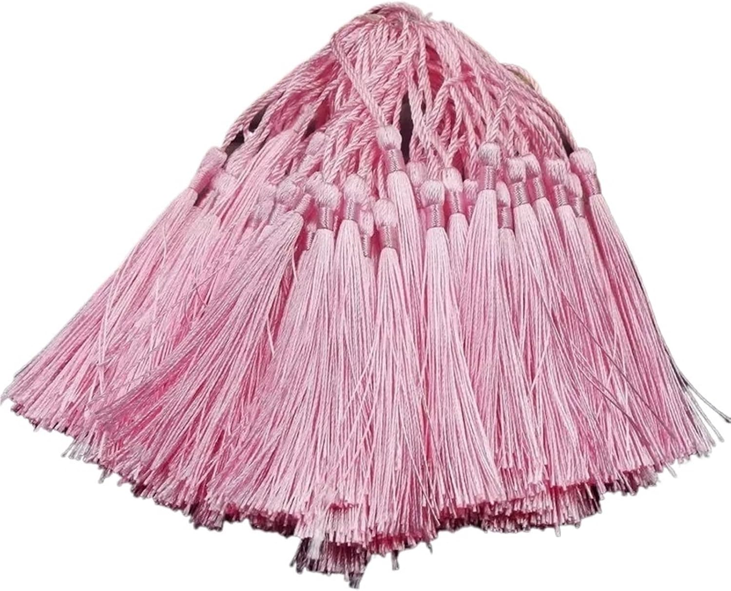 Bookmark Tassels 500Pcs 13cm/5 Inch Silky Floss Bookmark Tassels Hanging Spike Rope Crafts for Jewelry Making DIY Craft Accessory(10 Pink)