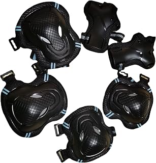 Chrees Skating Protection Gear Set with Adjustable Hook and Loop Design