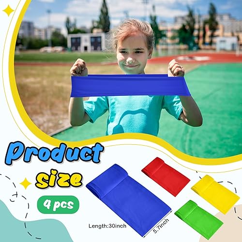 Miniatura 2 de Stretch Band Sensory Focus Tool 30'' Kids Resistance Band Stretches to 60'' Calming Fidget Bands for Chair Games School Supplies
