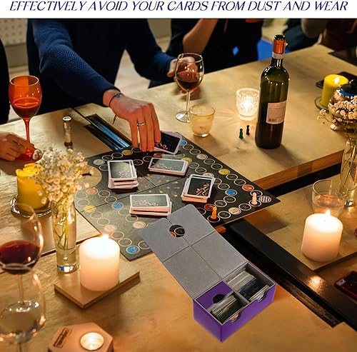 Miniatura 5 de Jetec 2 juegos de fundas para tarjetas intercambiables, más de 200 organizadores de tarjetas de piel sintética, caja de almacenamiento con cierre