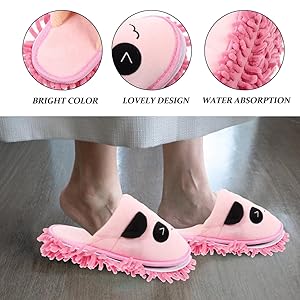 Pantofole Pulizia Pavimenti - In Microfibra Assorbente - Scarpette Per Lavare Camminando - Taglia 42 - Foto 13