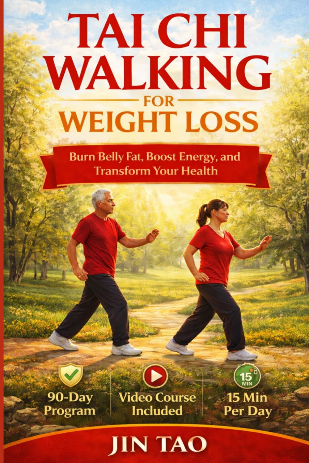 TAI CHI WALKING FOR WEIGHT LOSS: A Step-by-Step Guide with 90-Day Program to Burn Belly Fat, Boost Metabolism, Improve Balance, and Build Lasting ... Gentle Workouts for Beginners and Seniors