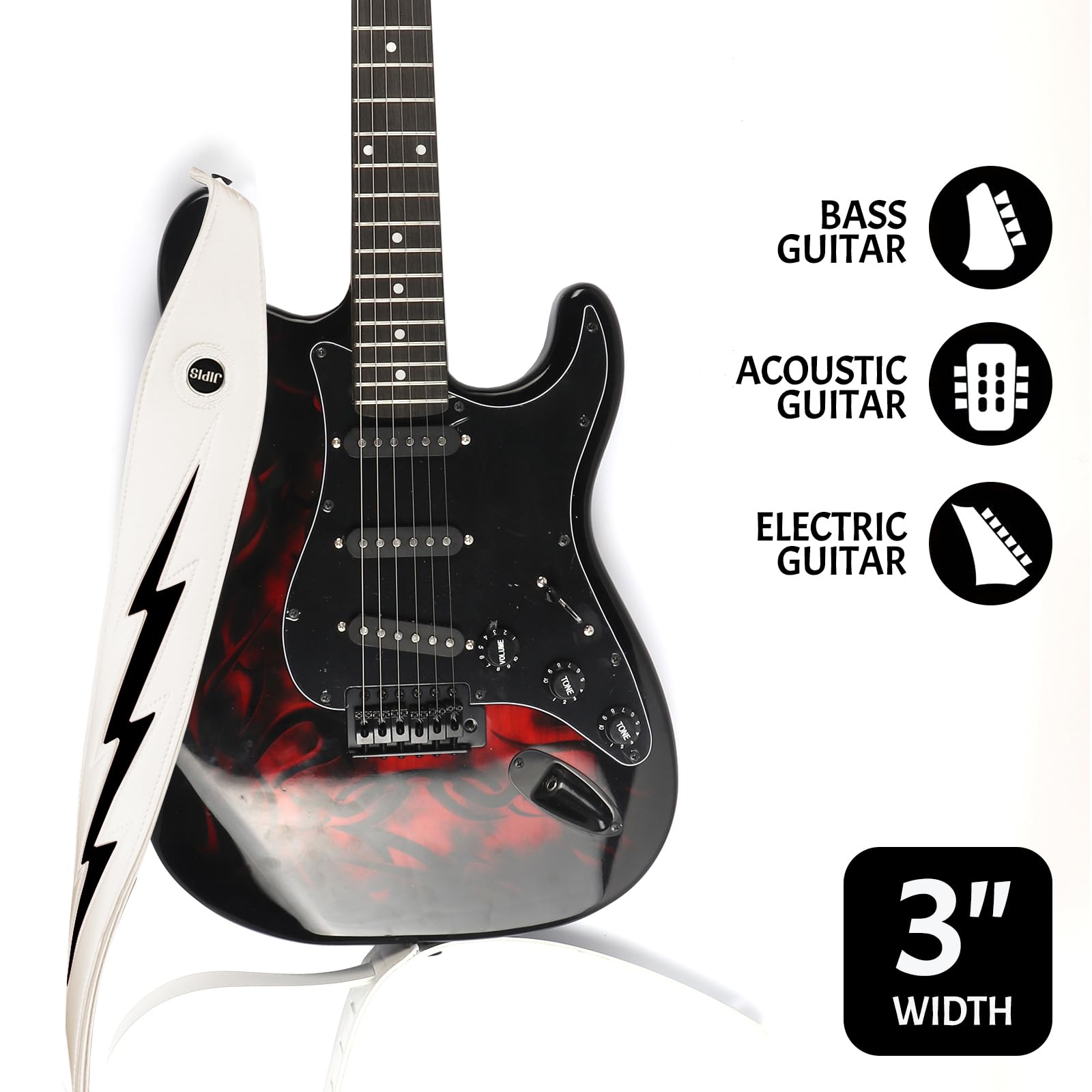 Handgefertigter Retro-Gitarrengurt aus superweichem Rindsleder, Gürtel für E-Akustikgitarre, Bass, Gitarre, Gig
