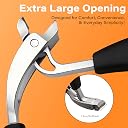 Beauté Secrets Nail Cutter Set - Toe Nail Clipper for Thick or Ingrown Toenails - Professional Nail Clipper with Nail Filer - Men & Women & Seniors - Black Stainless Steel gallery image