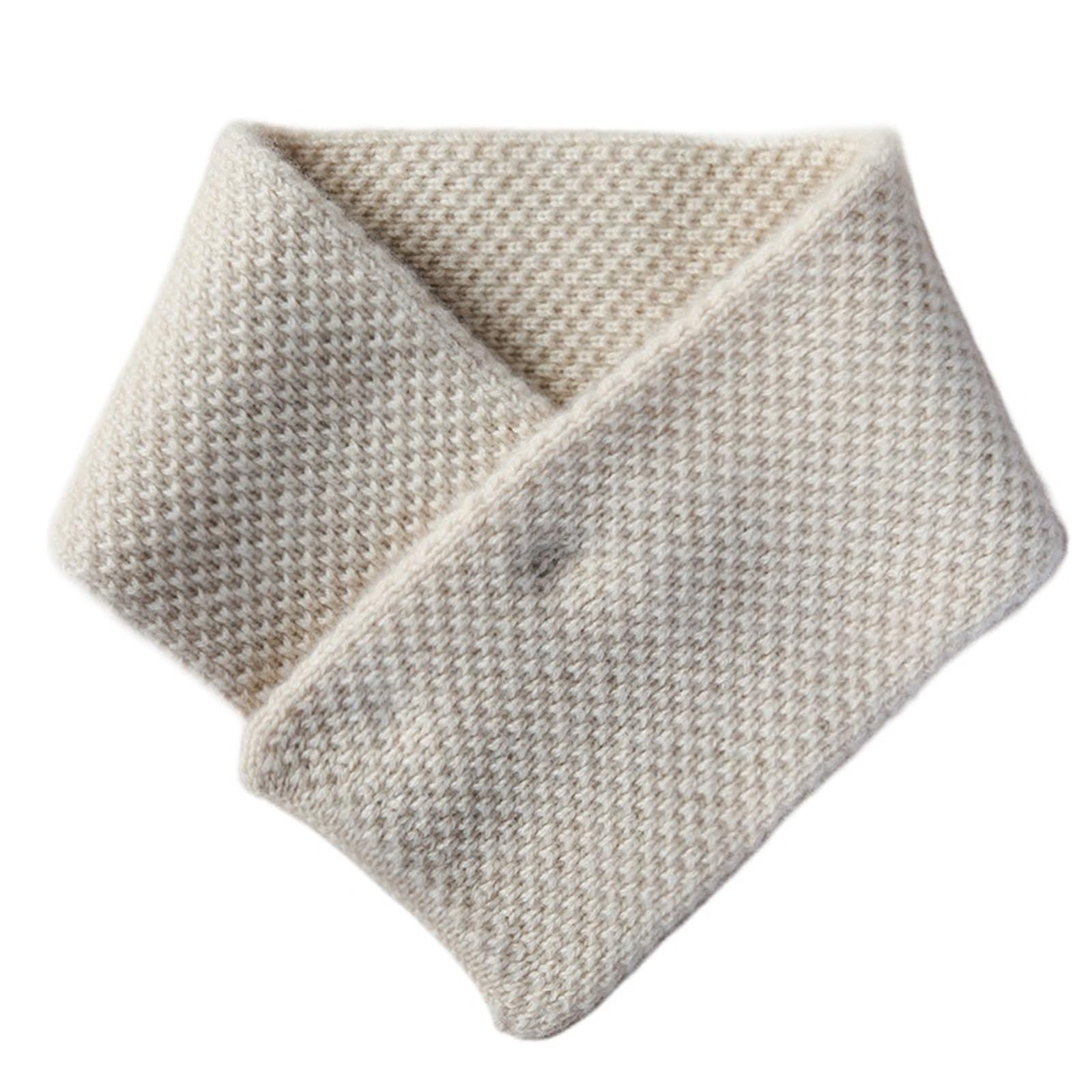 Bufanda Corta Sencilla for Mujer, Faja for Cuello, Otoño Invierno, Cruzada, cálida, Manga for Cuello for Hombre(Light Camel)