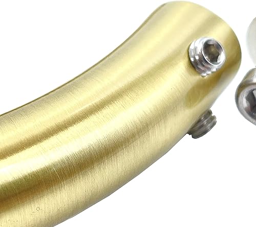 Miniatura 34 de BRIXWELL HC-6BTB-ACP - Manija de puerta de ducha de estilo circular de centro a centro de 6 pulgadas, montaje trasero con cobre antiguo