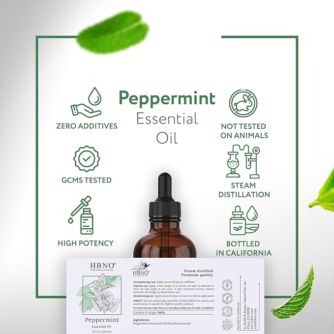 Aceite Esencial de Menta 4 fl oz (120ml) - HBNO miniatura 4