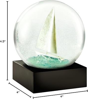 CoolSnowGlobes Sailboat Cool Snow Globe