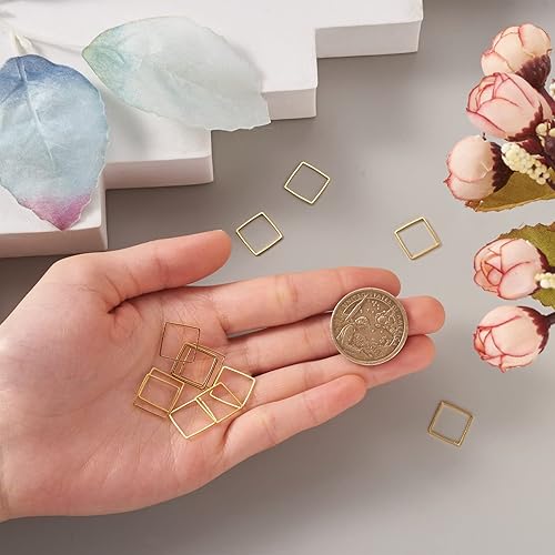 Vista 137 de FASHEWELRY Anillos de acero inoxidable 70cs con eslabones de corazón, 4 tamaños, de metal con forma de corazón, bisel abierto, conectores