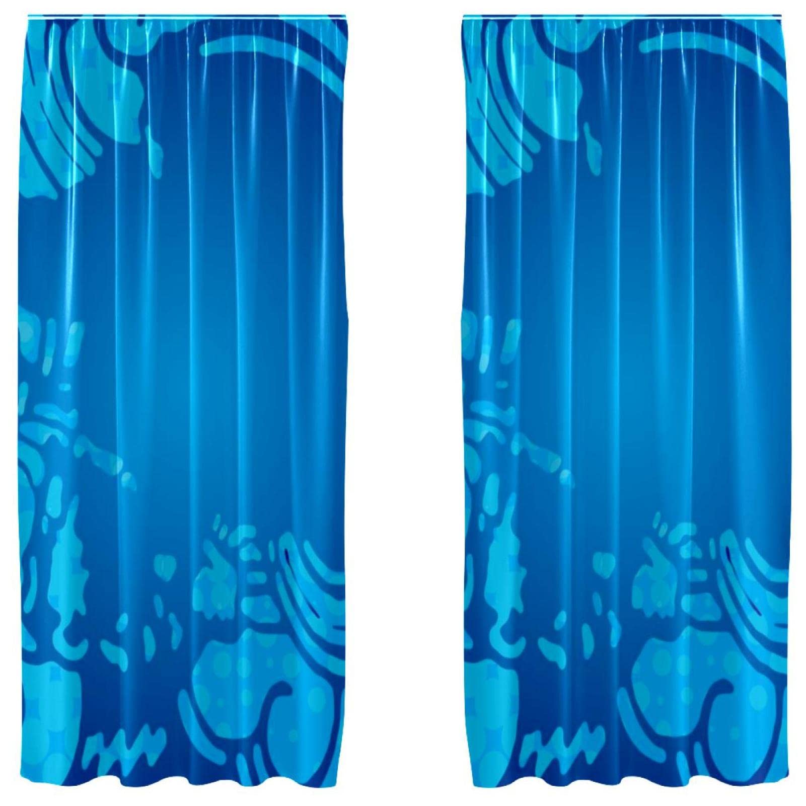Cortinas opacas de microfibra azul cielo de 55x84 pulgadas en lote de 2 paneles aislantes
