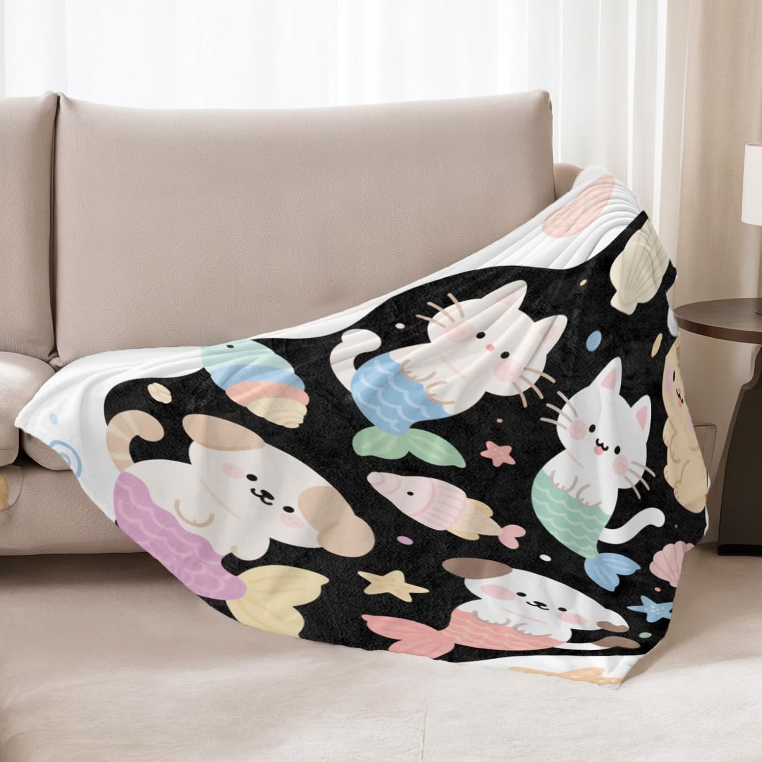 Panda Gifts, Just a Girl Who Loves Pandas Theme Flannel Blanket for Women, Cute Animal Throw Blankets for Kids, Girls, Travel Camping Sofa Living Room Decor 50x60 in - Image 6