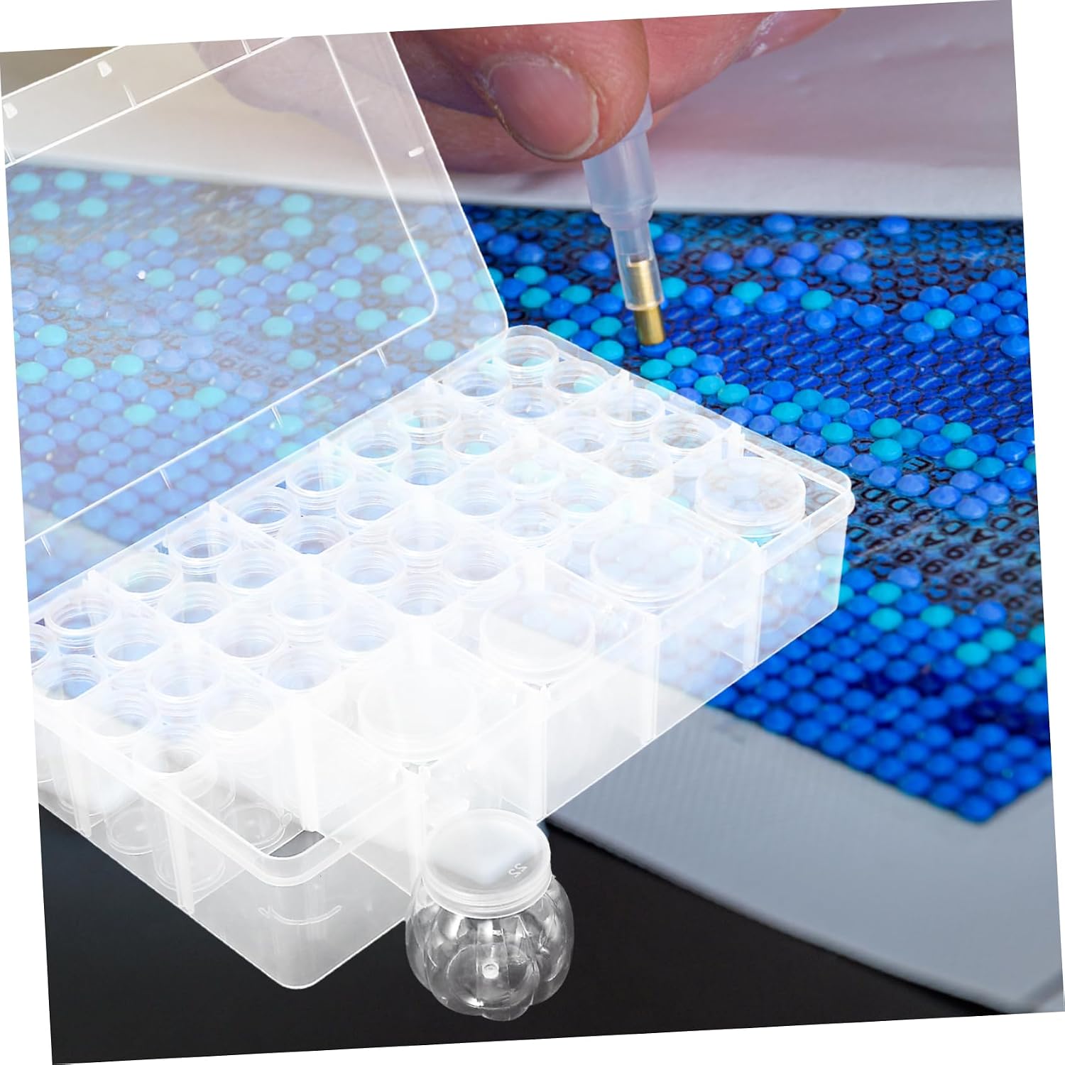 Bead Organizer Box for Hobbyists and Crafters, 45 Grids