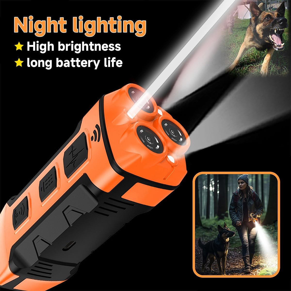 Advanced Dog Bark Deterrent Device – 3X Ultrasonic Emitters for Effective Bark Control