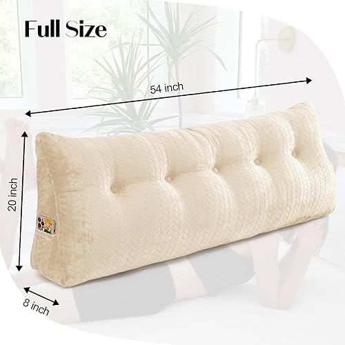 Miniatura 2 de easedeco Almohada grande triangular para cabecero, almohada de lectura grande para cabecero, respaldo y soporte de posicionamiento, tamaño Queen